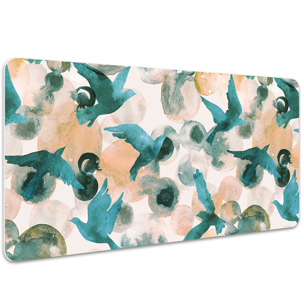 Full desk mat watercolor birds