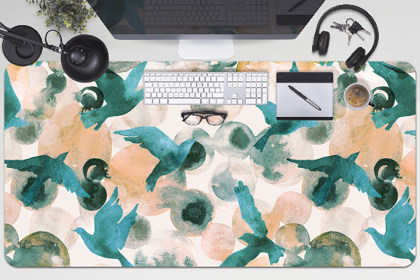 Full desk mat watercolor birds