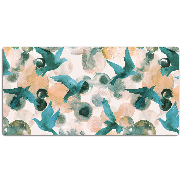 Full desk mat watercolor birds