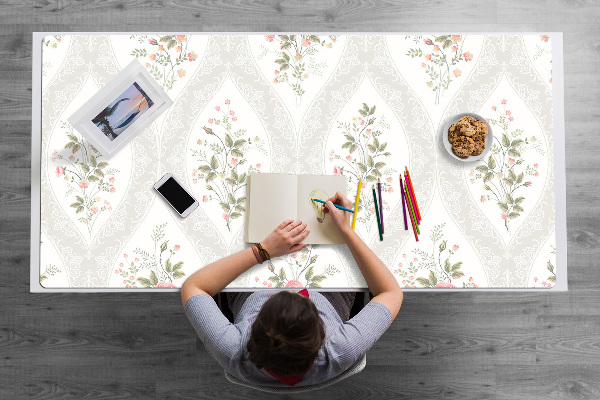 Large desk pad PVC protector retro wallpaper