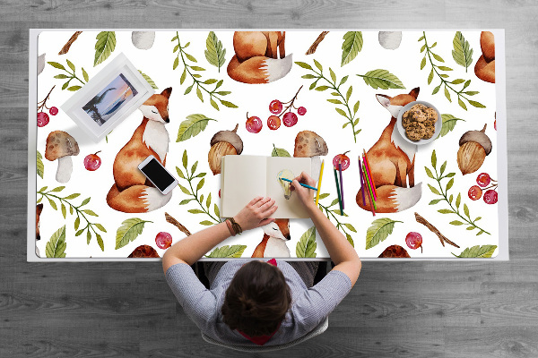 Full desk protector Fox and the fruits of the forest