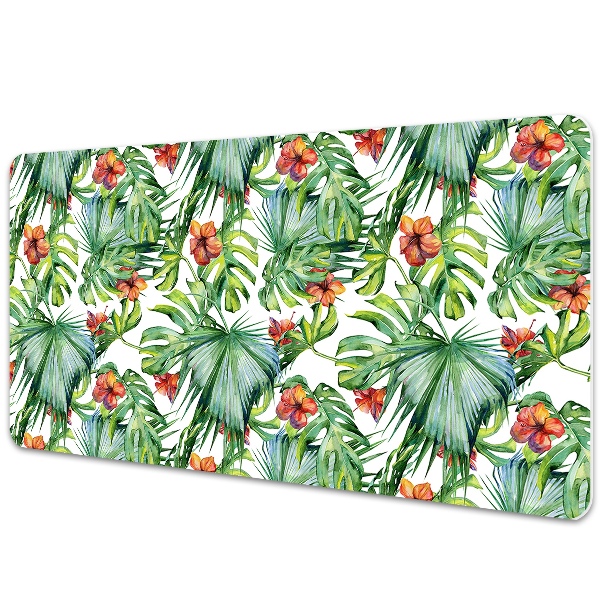 Full desk protector Hawaiian leaves