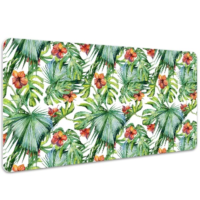 Full desk protector Hawaiian leaves