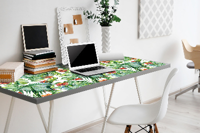 Full desk protector Hawaiian leaves