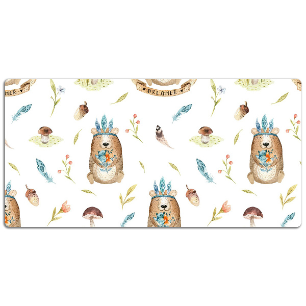 Large desk pad PVC protector Indian Bear