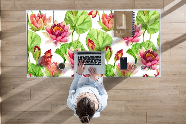 Full desk protector The leaves of lotus flowers