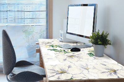 Large desk mat table protector freesia Flowers