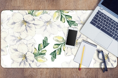 Large desk mat table protector freesia Flowers