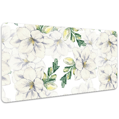 Large desk mat table protector freesia Flowers