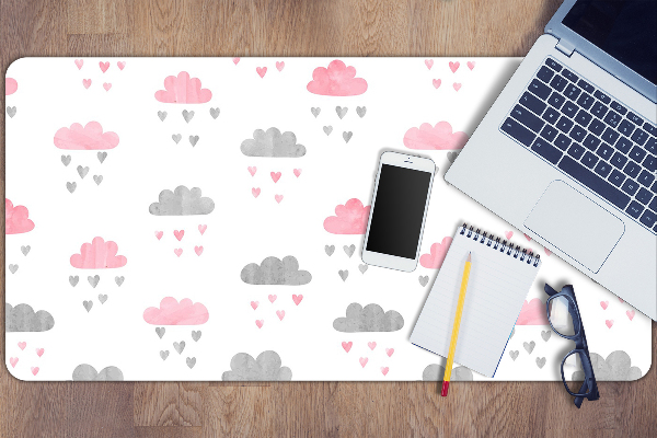 Full desk protector Minimalist clouds