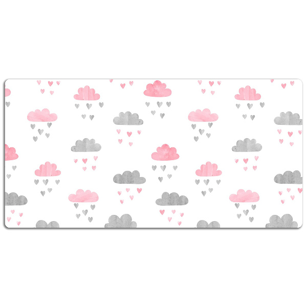Full desk protector Minimalist clouds