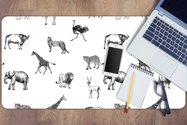 Large desk mat for children Safari