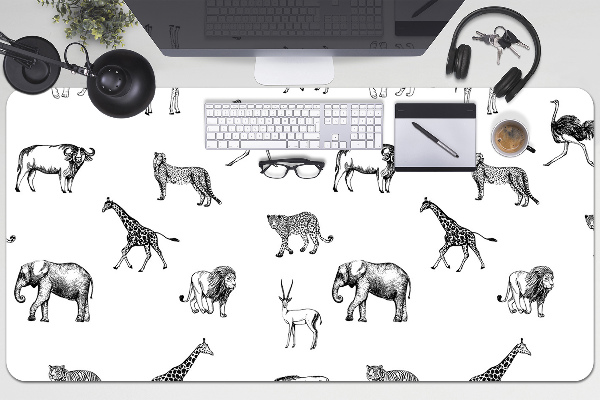 Large desk mat for children Safari