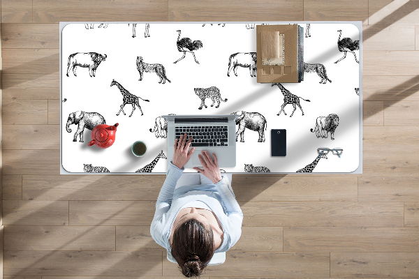 Large desk mat for children Safari