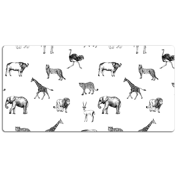 Large desk mat for children Safari