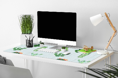 Large desk mat for children cacti