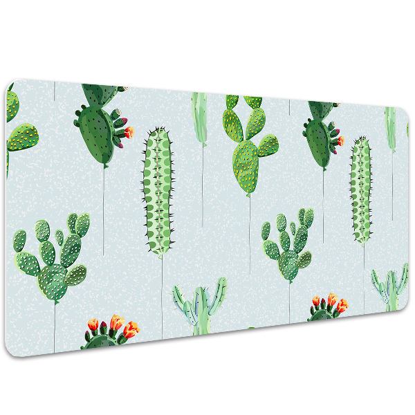 Large desk mat for children cacti
