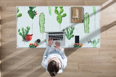 Large desk mat for children cacti