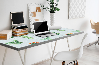 Large desk mat for children cacti