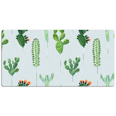 Large desk mat for children cacti