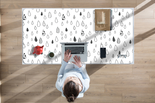 Full desk protector abstracts drops