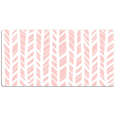 Full desk mat pink herringbone