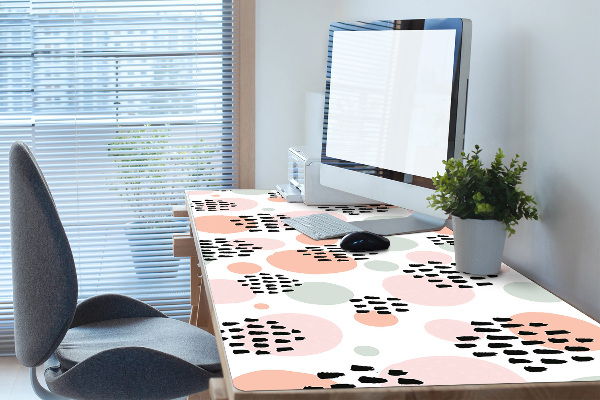 Desk pad colored dots