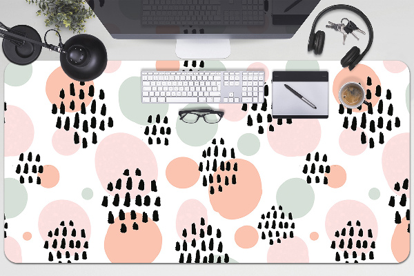 Desk pad colored dots