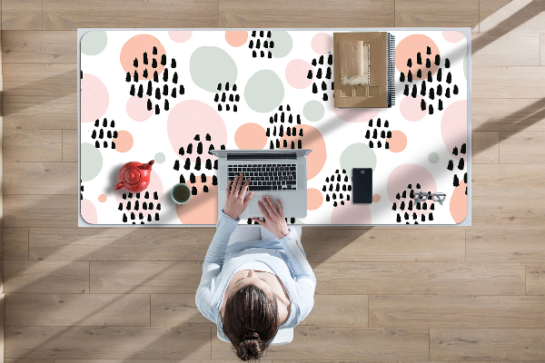 Desk pad colored dots