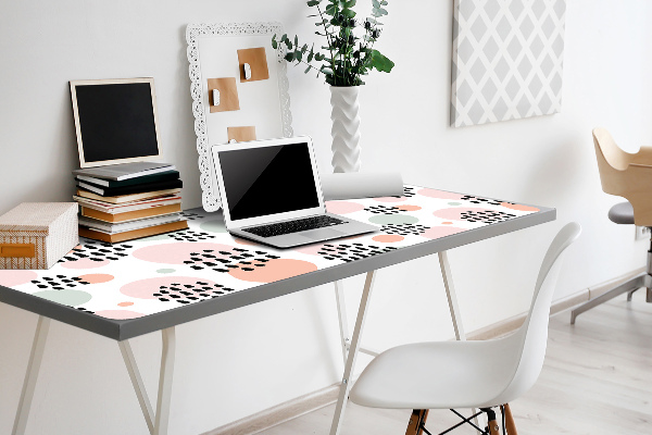 Desk pad colored dots