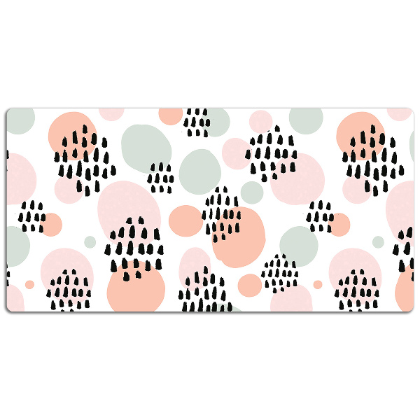 Desk pad colored dots