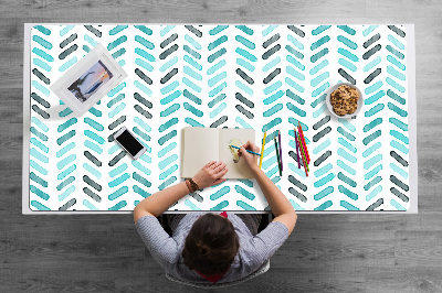 Desk mat Watercolor herringbone