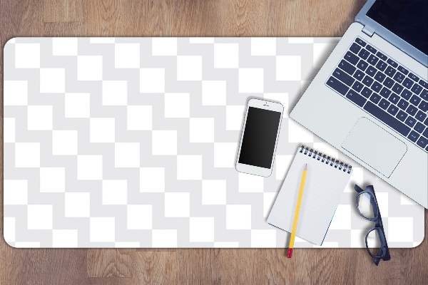 Full desk protector 3D pattern of squares