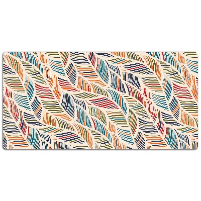 Large desk mat table protector colorful waves