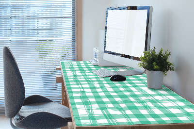 Large desk mat table protector green grille