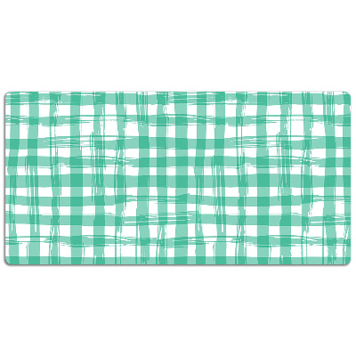 Large desk mat table protector green grille