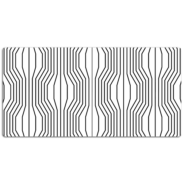 Desk mat geometric illusion
