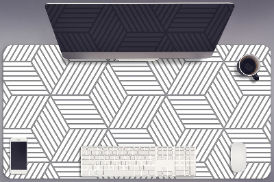 Desk pad Gray 3D cube