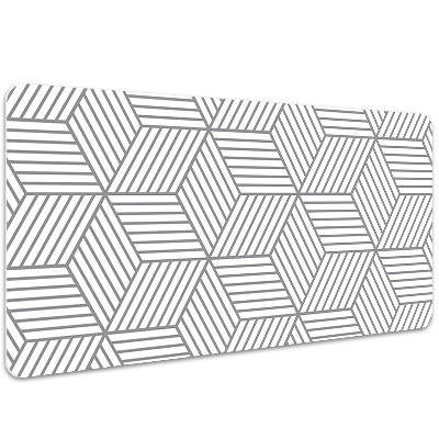 Desk pad Gray 3D cube