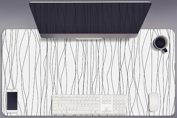 Full desk protector chaotic lines