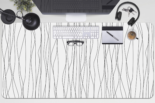 Full desk protector chaotic lines