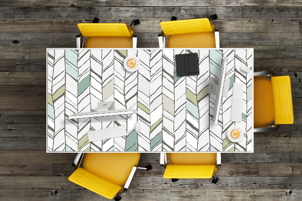 Large desk mat for children herringbone