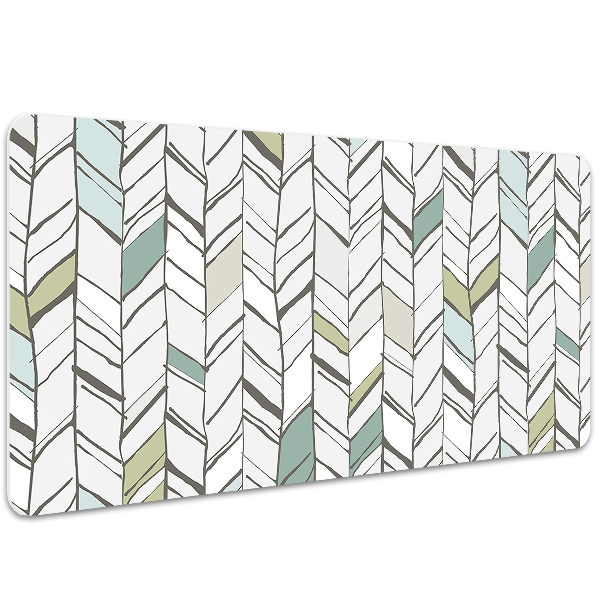 Large desk mat for children herringbone