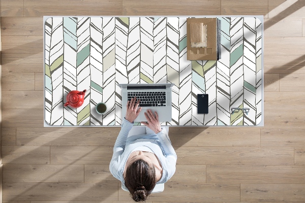 Large desk mat for children herringbone