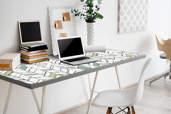Large desk mat for children herringbone