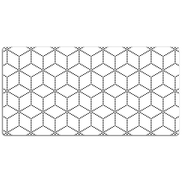 Large desk pad PVC protector gray cubes