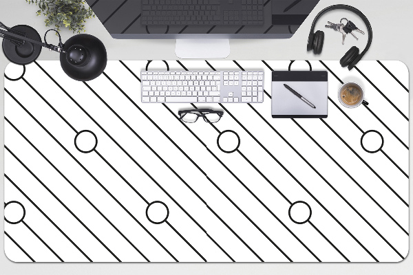 Large desk pad PVC protector Striped pattern