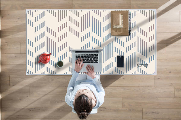 Full desk pad geometric herringbone
