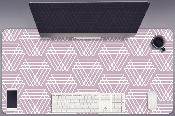 Desk pad pink triangles