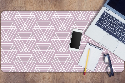 Desk pad pink triangles